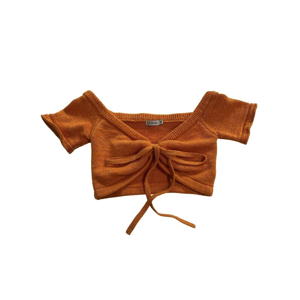 Ghanda Mauritius Top Crop Top in Papaya